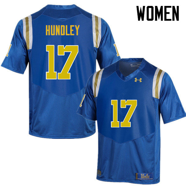 Women #17 Brett Hundley UCLA Bruins Under Armour College Football Jerseys Sale-Blue
